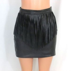 HM Black Fringe Mini Skirt
